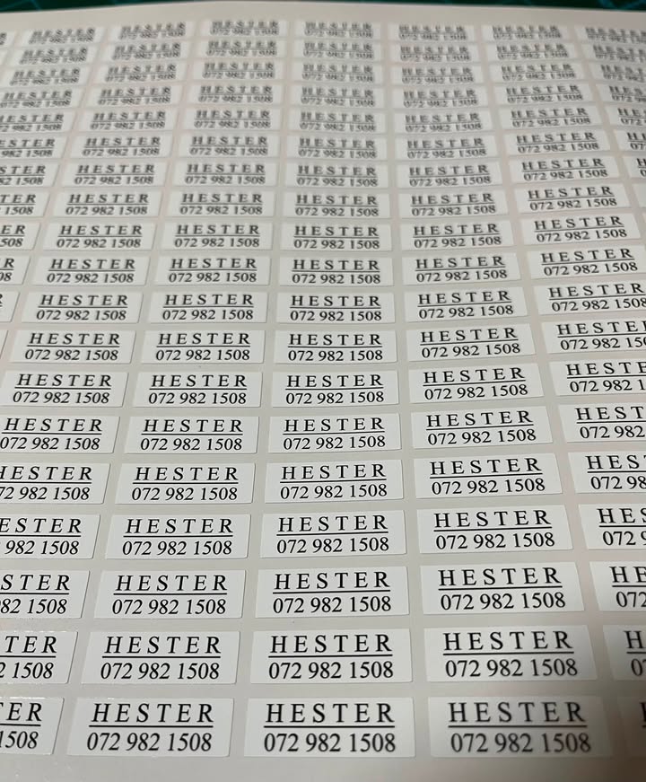 Verskeidenheid van plakkers…